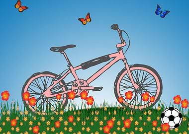 Pink bicycle