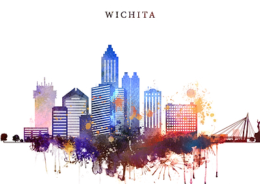Wichita Kansas Skyline