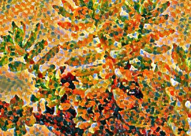 Plant in Pointillism