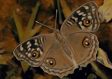 4 eyed Brown Butterfly