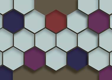 Colorful hexagons