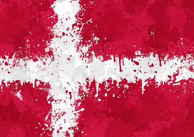 Denmark Flag Grunge