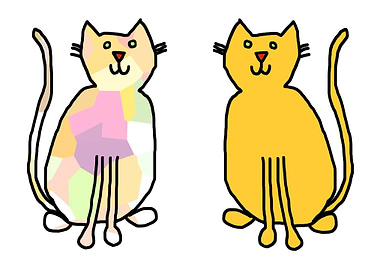 Pair of Yellow Cats