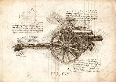 Cannon da vinci sketch