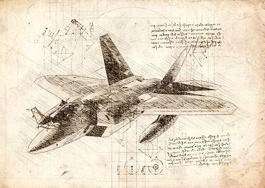 Fighter jet sketch