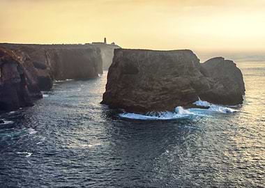 Rocks and lighthouse