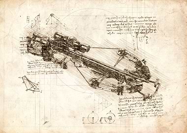 Crossbow da vinci sketch