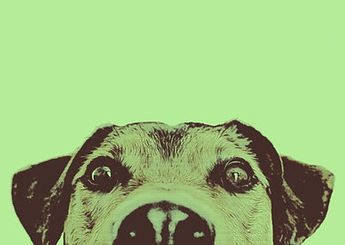 Pop Art Dog Green