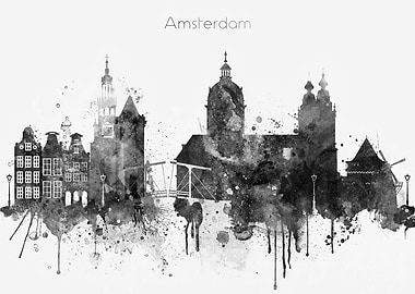 Amsterdam Holland Skyline