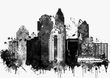 Charlotte City Skyline