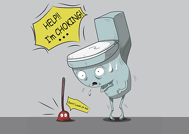 Choking toilet