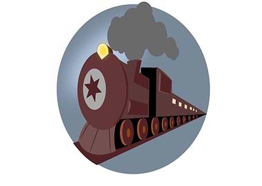 A Steam Engine In Night