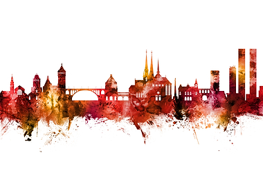 Luxembourg City Skyline