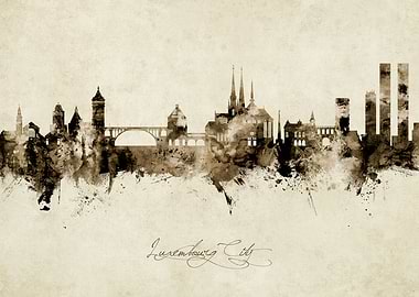Luxembourg City Skyline