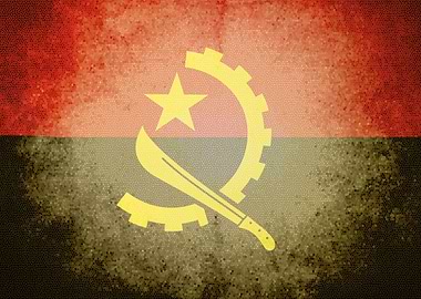 Angola vintage flag