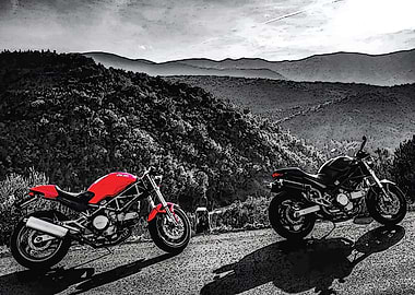 Two Bikes on a Mountain