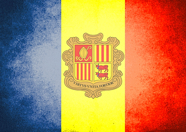 Andorra vintage flag