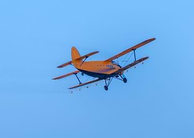 Plane flying on the sky