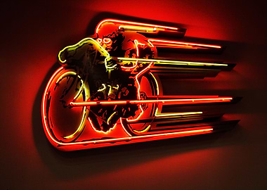 Neon Motorcycle