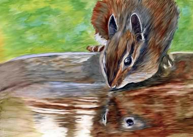 Chipmunk Reflection