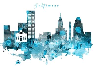 Baltimore Maryland Skyline