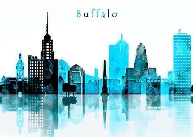 Buffalo New York Skyline