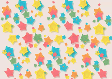 Origami Pape Rainbow Stars