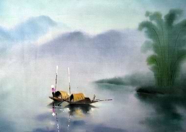 Vietnamese silk paintings