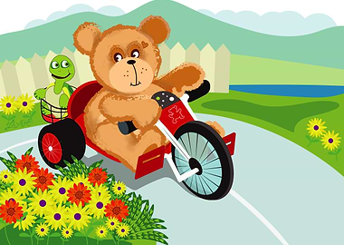 Teddy bear and turtle