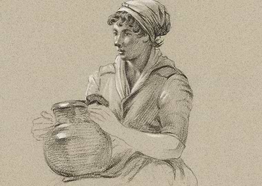 Sitting Girl With A Big Ju