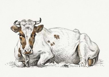 Lying Cow By Jean Bernard