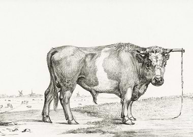 Standing Bull By Jean Bern
