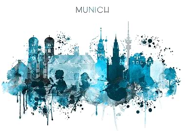 Munich Germany Skyline