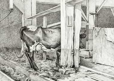 Standing Cow 1812 By Jean