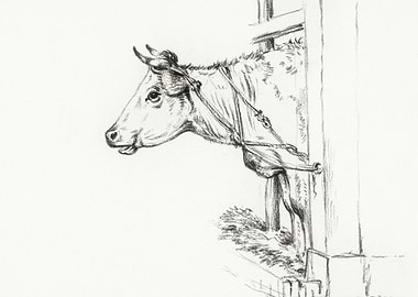 Head Of A Cow To The Left