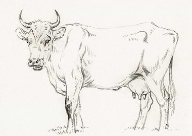 Standing Cow 1828 By Jean