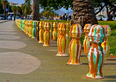 Colorful Road Barrier