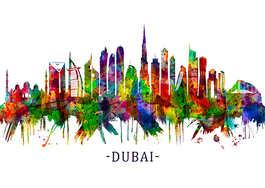 Dubai UAE Skyline