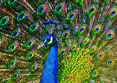 Beautiful peacock portrait