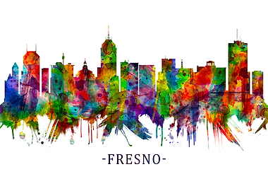 Fresno California Skyline