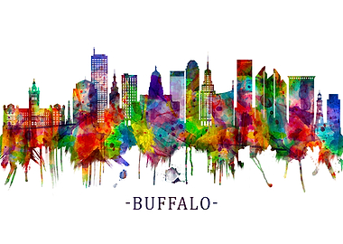 Buffalo New York Skyline