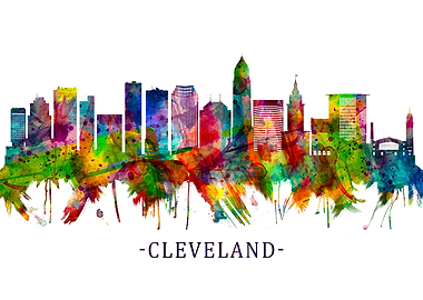 Cleveland Ohio Skyline