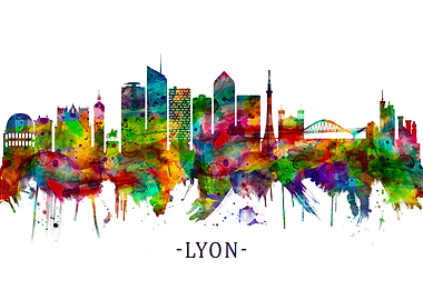 Lyon France Skyline