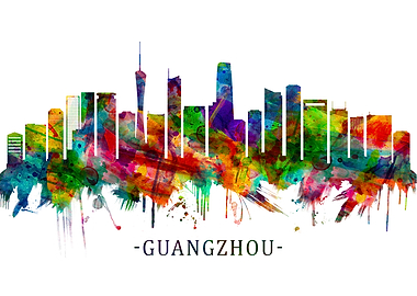 Guangzhou China Skyline