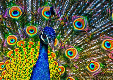 Beautiful peacock portrait