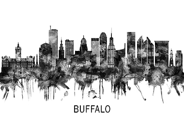 Buffalo New York Skyline