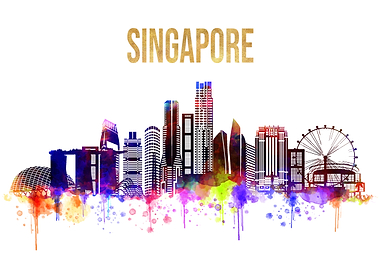 SINGAPORE CITY WATERCOLOR