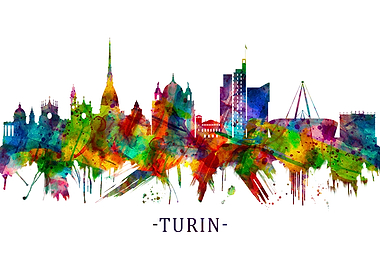 Turin Italy Skyline