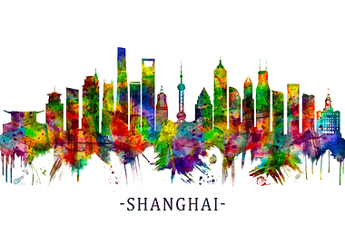 Shanghai China Skyline