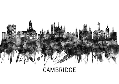 Cambridge England Skyline